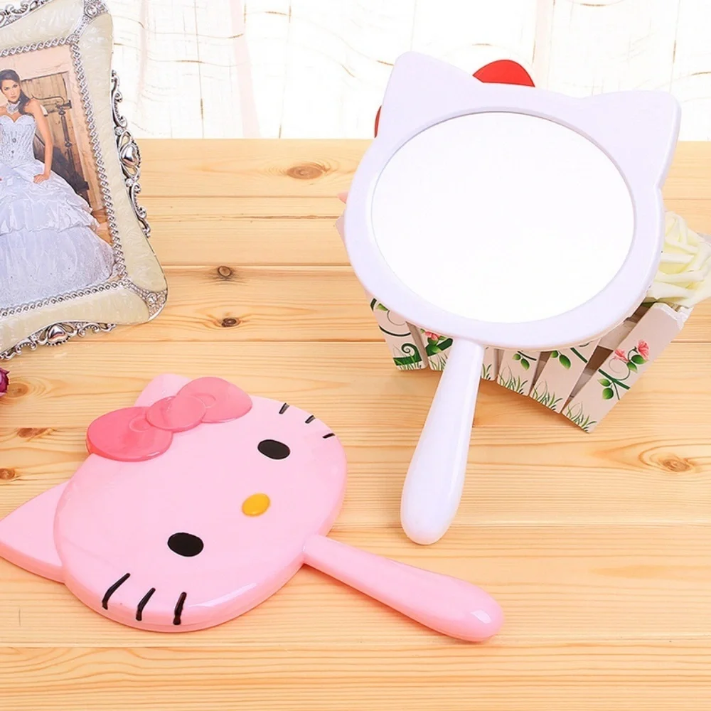 Hello Kitty Hand Mirror Pink or White with Red Bow - Picture 4 of 7
